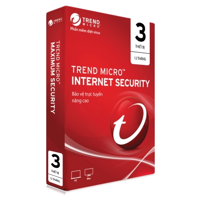 Phần mềm Trend Micro Internet Security 3 PC 1 Năm