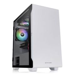 Vỏ máy tính Case Thermaltake S100 Tempered Glass Snow Trắng (Kèm Sẵn 1 Fan Đen)