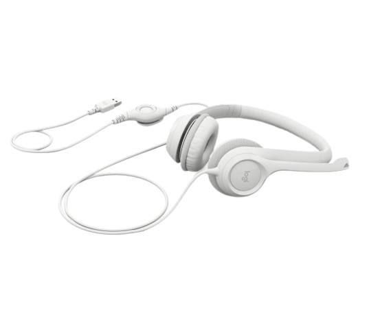 Tai nghe máy tính Logitech H390 off-white 981-001287