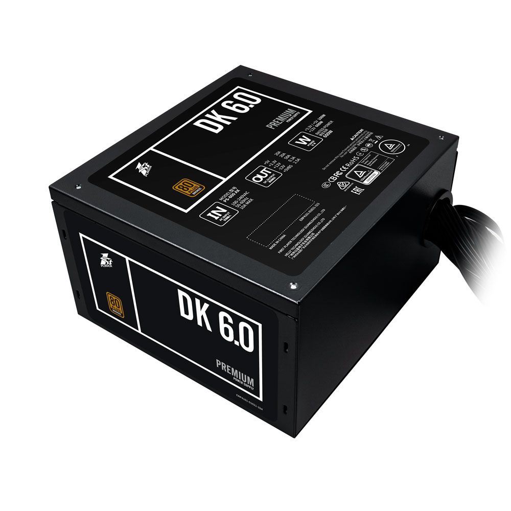 Nguồn Máy Tính 1STPLAYER DKPM-BRZ-600 600W Đen (80 Plus Bronze)