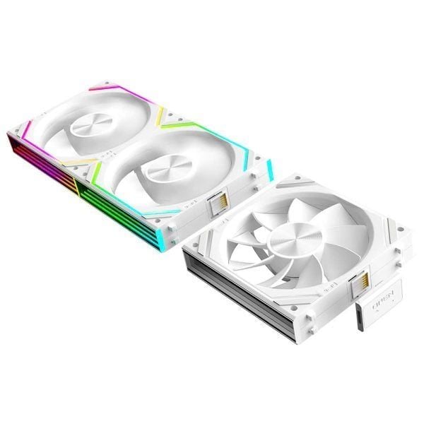 Fan Case Leopard V2RS ARGB - White | Bộ 3 fan, gió ngược, ghép nối không dây