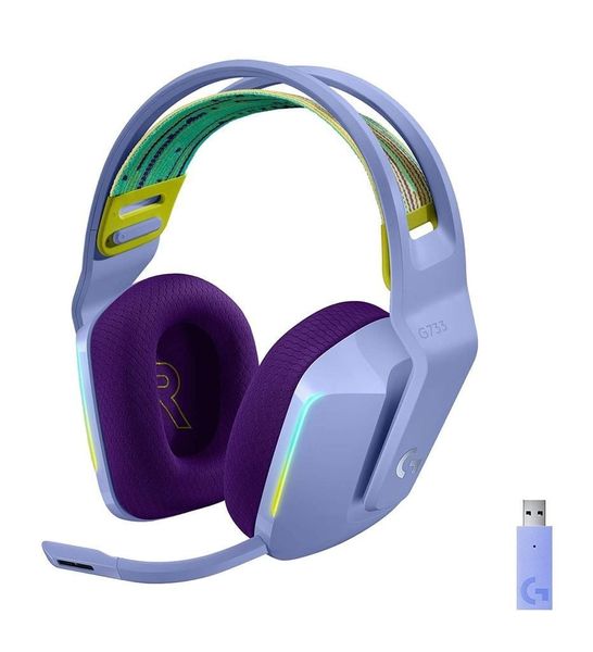Tai nghe không dây Logitech G733 (981-000893) (LightSpeed Wireless, Tím Lilac)