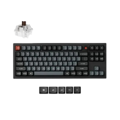 Bàn phím cơ Keychron V3 8K QMK V3W-D3 Brown Switch Black