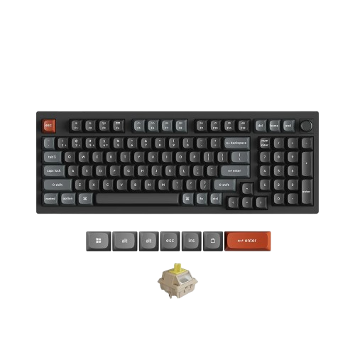 Bàn phím không dây Keychron V5U-D4 Banana Switch Black