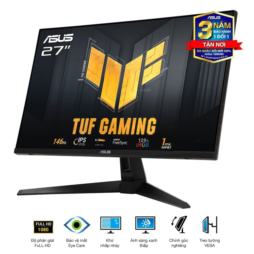 Màn hình gaming ASUS TUF VG279QE5A | 27 inch/ Full HD/ IPS/ 144Hz/ 1ms