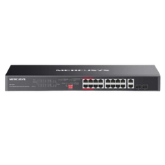 Switch Mercusys 20 cổng gắn tủ rack với 16 cổng PoE+MS120GP