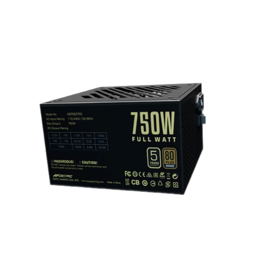 Nguồn máy tính OCPC Energia 750W 80 Plus Bronze - Đen