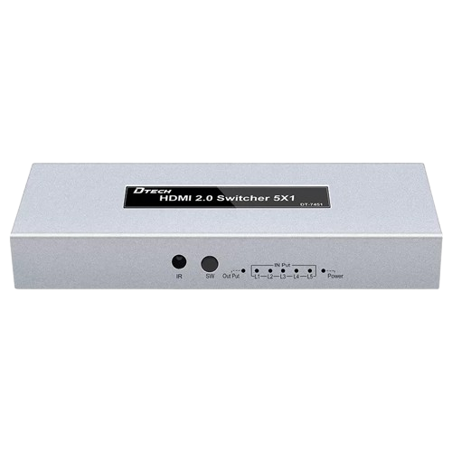 Bộ gộp HDMI 5 vào 1 ra DTECH DT-7451 (HDMI 2.0)