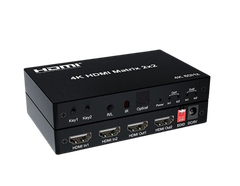 Bộ chia HDMI Matrix 2 vào 2 ra 4K 60Hz HDMI 2.0 hỗ trợ HDR - DTECH DT-7442W