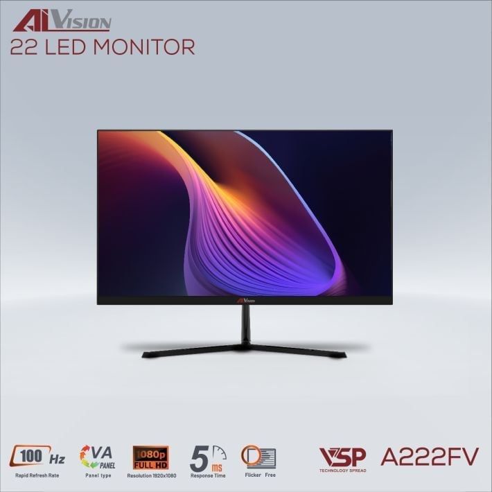 Màn hình văn phòng Aivision A222FV | 21.5 inch/ FHD/ VA/ 100Hz/ 5ms