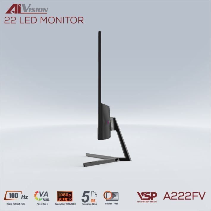 Màn hình văn phòng Aivision A222FV | 21.5 inch/ FHD/ VA/ 100Hz/ 5ms