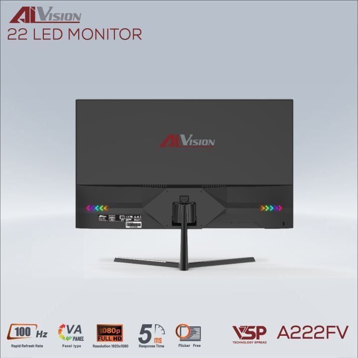 Màn hình văn phòng Aivision A222FV | 21.5 inch/ FHD/ VA/ 100Hz/ 5ms