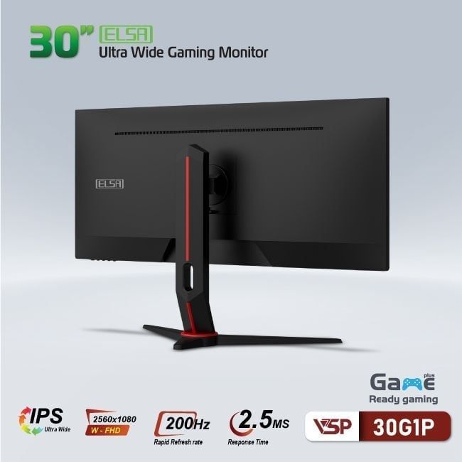 Màn hình VSP ELSA 30G1P - Black | 30 inch, WFHD, IPS, 200hz, 2.5ms, phẳng