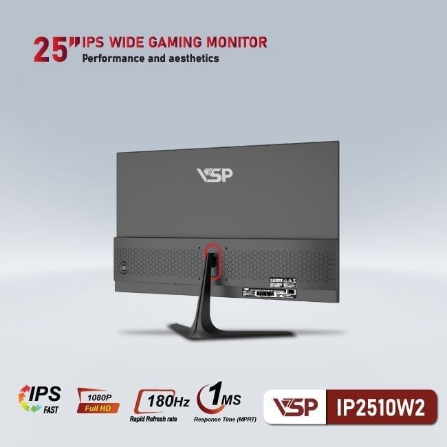 Màn hình VSP IP2510W2 - Đen | 24.5 inch, Full HD, Fast IPS, 180Hz, 1ms, phẳng