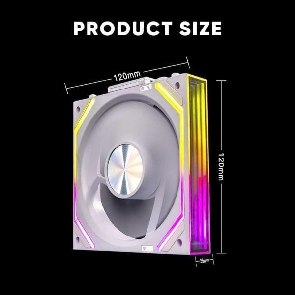Fan Case Leopard V2RS ARGB - White | Bộ 3 fan, gió ngược, ghép nối không dây
