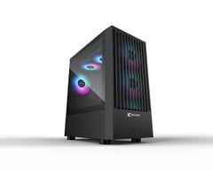 Thùng máy Jetek Game – X1 Tặng 3 Fan RGB (Đen)