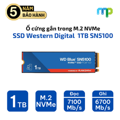 Ổ cứng gắn trong Western Digital SSD 1TB SN5100 NVMe Blue WDS100T5B0E-00CPE0