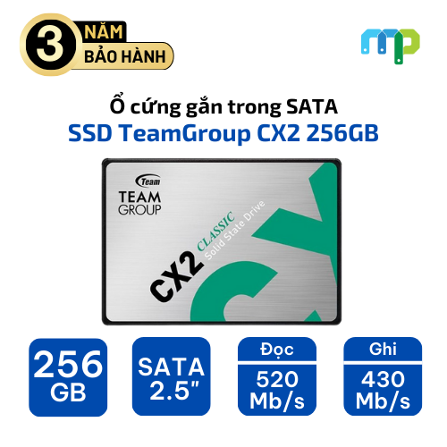Ổ cứng gắn trong SSD TeamGroup CX2 256GB 2.5