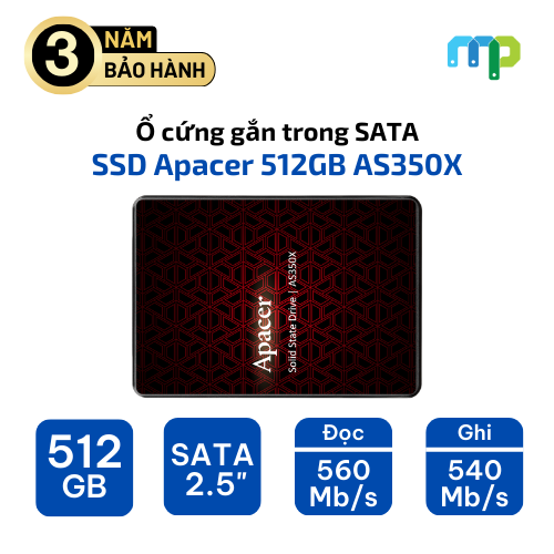 Ổ cứng Apacer SSD 512GB AS350X 2.5