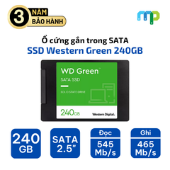 Ổ cứng gắn trong SSD SATA3 Western Green 240GB 2.5'' (WDS240G3G0A)