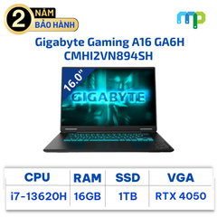 Laptop Gigabyte Gaming A16 GA6H( i7-13620H/16GD5/1TBSSD /16