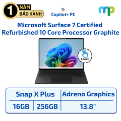Laptop Microsoft Surface 7 (Certified Refurbished) Snapdragon® X Plus 10 Core Processor/16 GB/256GB/13.8” Touch/Win11 Graphite