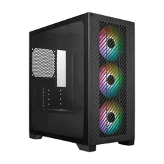 Thùng máy Cooler Master Elite 301 - Đen | Kèm 3 fan led (E301-KGNN-S00)