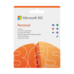 Phần mềm Microsoft Office 365 Personal  | 12 tháng, 1 người, 5 thiết bị/tài khoản (Word, Excel, PowerPoint, 1TB OneDrive)