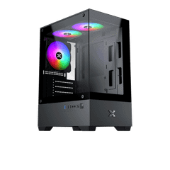 Thùng máy Xigmatek View II 3F M-ATX | Màu đen
