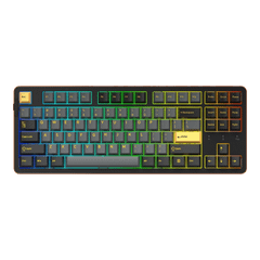 Bàn phím cơ Dare-U EK87 Pro Black - Golden | Wireless Triple Mode, Gasket Mount, RGB, Cloud (Linear) Switch