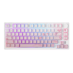 Bàn phím cơ Dare-U EK75 Pro Sakura Pink Wireless/ Triple Mode/ Gasket Mount/ RGB/ Dream (Linear) Switch