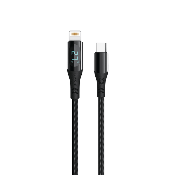 Cáp sạc nhanh Bison CB211 Black/ C to Lightning/ 27W/1.2m