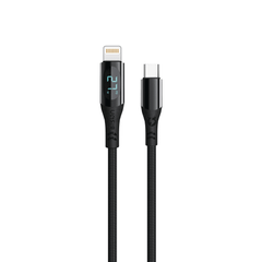 Cáp sạc nhanh Bison CB211 Black/ C to Lightning/ 27W/1.2m