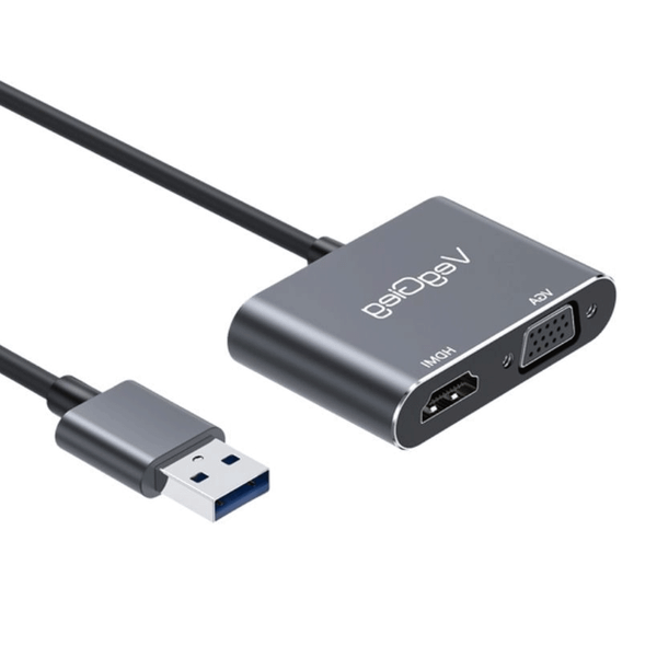 Hub chuyển đổi USB 3.0 Veggieg V-Z918/ USB to HDMI/VGA