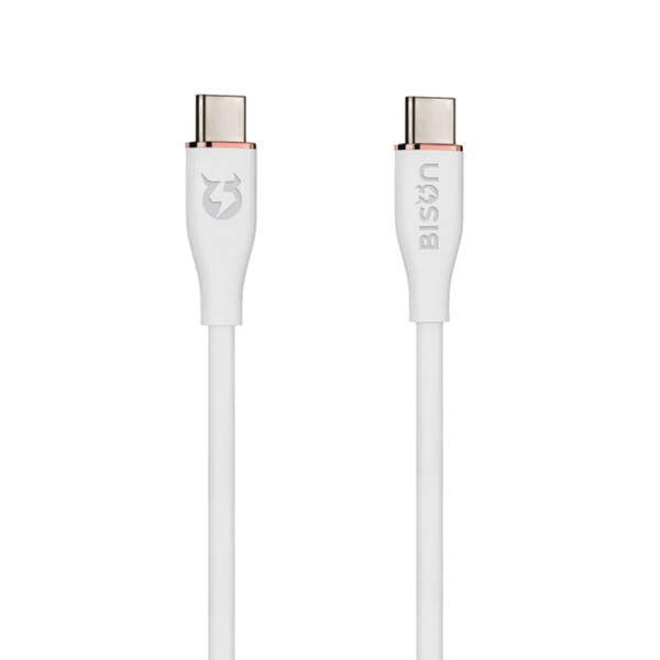 Cáp sạc nhanh Bison CB100 White/ C to C/ 60W/1.2m
