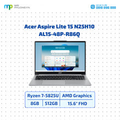 Laptop Acer Aspire Lite 15 N25H10 AL15-48P-R86Q Ryzen 7-5825U/8GB/SSD 512GB/15.6