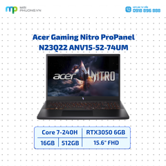 Laptop Acer Gaming Nitro ProPanel N23Q22 ANV15-52-74UM Core 7-240H/16GB/SSD 512GB/RTX3050 6GB/15.6