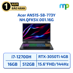 Laptop ACER AN515-58-773Y I7-12700H/ 16GD4/512GSSD/15.6