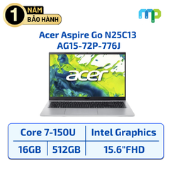Laptop Acer Aspire Go N25C13 AG15-72P-776J Core 7-150U/16GB/SSD 512GB/UMA/15.6