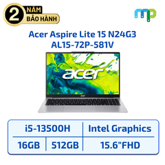 Laptop Acer Aspire Lite 15 N24G3 AL15-72P-581V I5-13500H/16GB/SSD 512GB/UMA/15.6