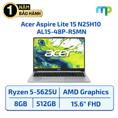 Laptop Acer Aspire Lite 15 N25H10 AL15-48P-R5MN Ryzen 5-5625U/8GB/SSD 512GB/UMA/15.6