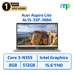 Laptop Acer Aspire Lite AL15-33P-38BA Core 3-N355/8GB/SSD 512GB/15.6