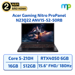 Laptop Acer Gaming Nitro ProPanel N23Q22 ANV15-52-50RB Core 5 210H/16GB/512GB SSD/RTX4050 6GB/15.6