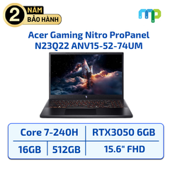 Laptop Acer Gaming Nitro ProPanel N23Q22 ANV15-52-74UM Core 7-240H/16GB/SSD 512GB/RTX3050 6GB/15.6