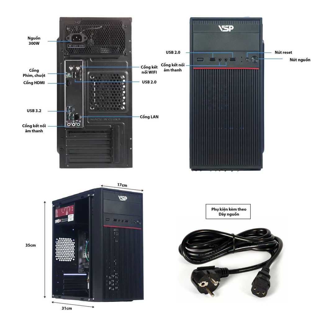 Máy Bộ PC STAR Officeline 12 | Intel i3 12100/ Ram 16GB/ SSD 512GB/ WiFi + BT I31216S512W