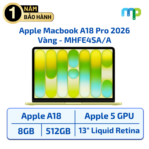 Laptop Apple Macbook Neo A18 Pro/6C CPU/5C GPU/8GB/SSD 512GB/13.0