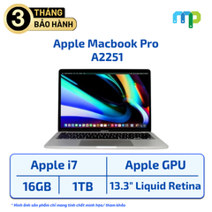 Laptop Apple MacBook Pro A2251 Core i7/16GB/1TB/13.3 inch Like New