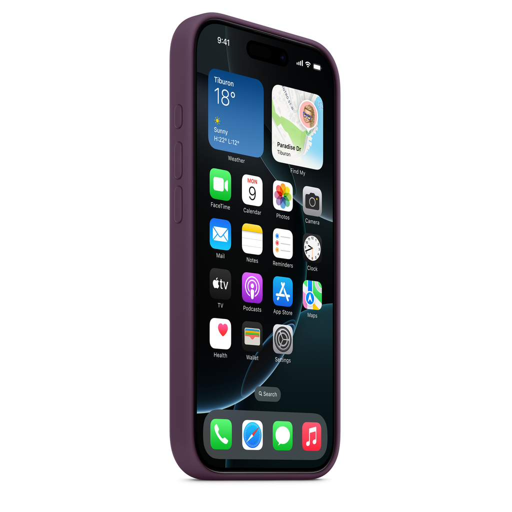 Ốp lưng iPhone 16 Pro Silicone Case with MagSafe Plum MYYM3FE/A