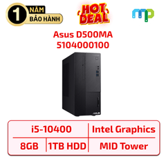 Máy bộ hãng Asus D500MA (i5-10400/8G/1TB HDD/ UHD-630/ Keyboard + Mouse) 5104000100