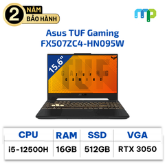 Laptop Asus TUF Gaming FX507ZC4 HN095W I5-12500H/16GB/512GB/RTX3050 4GB/15.6 144Hz/Win 11/Xám